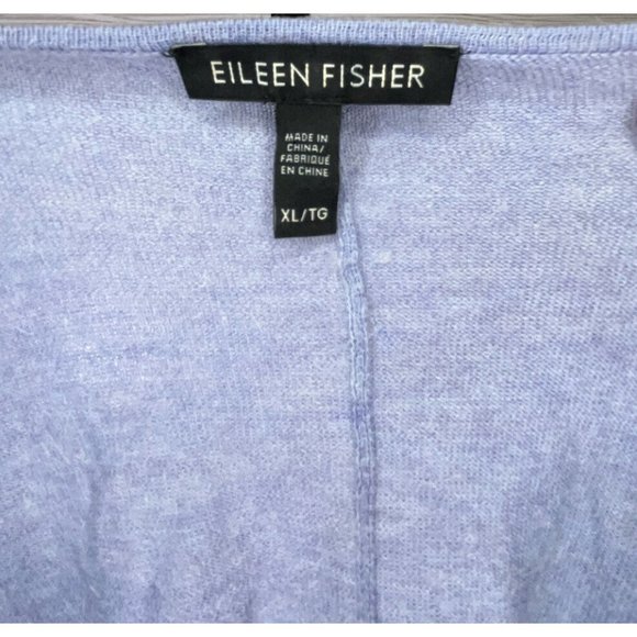 Eileen Fisher Sweater Womens Size XL Alpaca Merino Wool Tencel Purple Fall - Picture 4 of 7